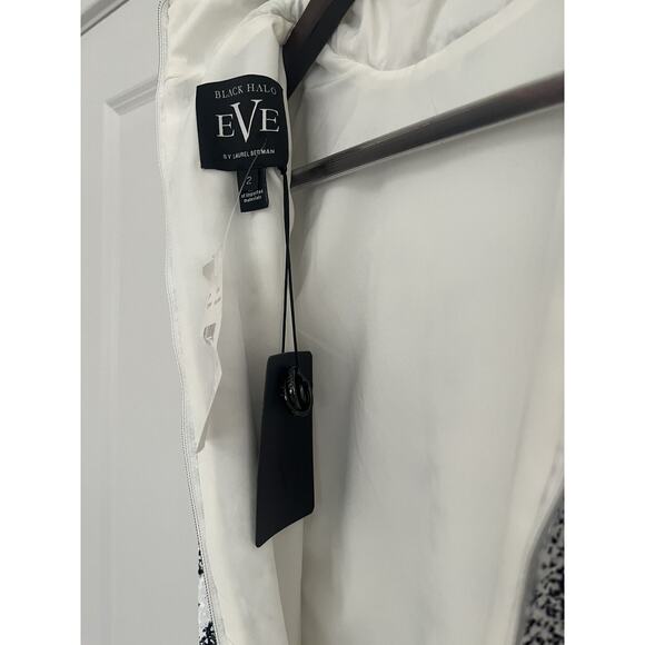 Black Halo EVE by Laurel Berman sequin snakeskin/ animal print dress Sz. 2 NWT - Picture 5 of 12